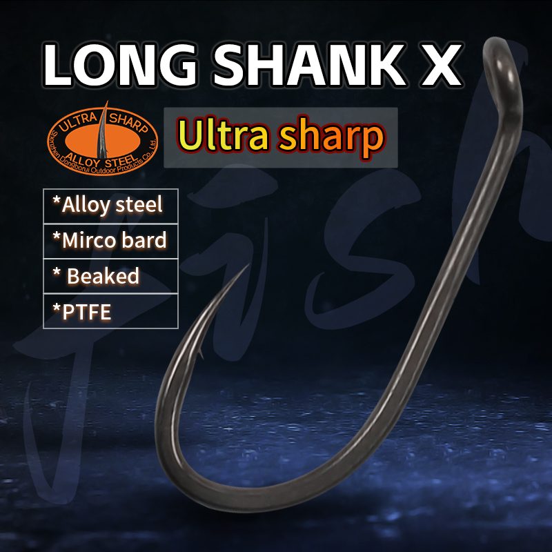 Fishing Hook Assortment - 10pcs Karpervissen Haak Lange Schacht Micro