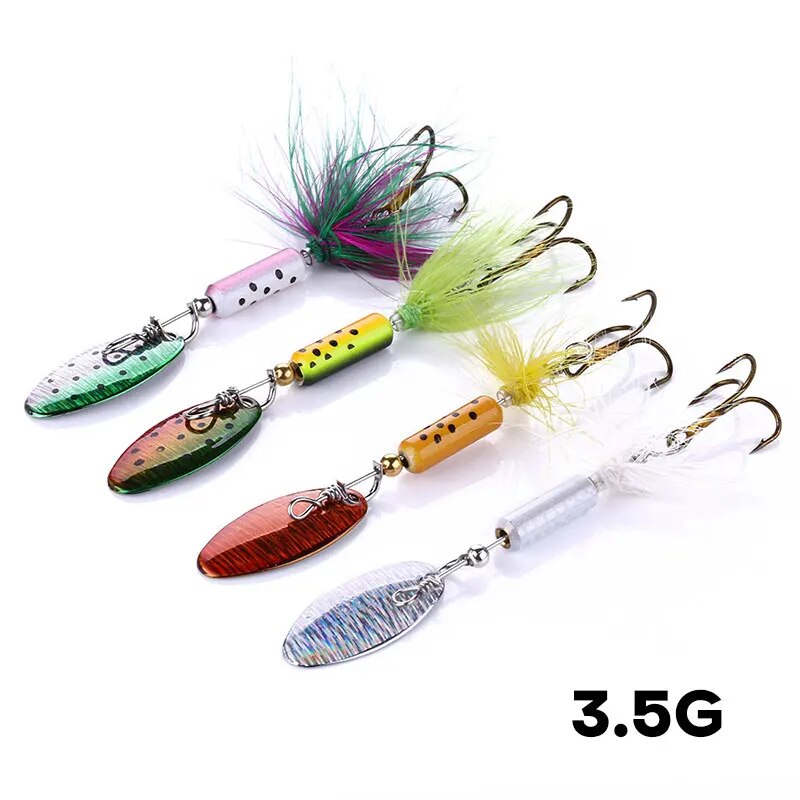 Fishing Hook Offset - Metalen VIB Lokt 1PCS 3.5g Veer