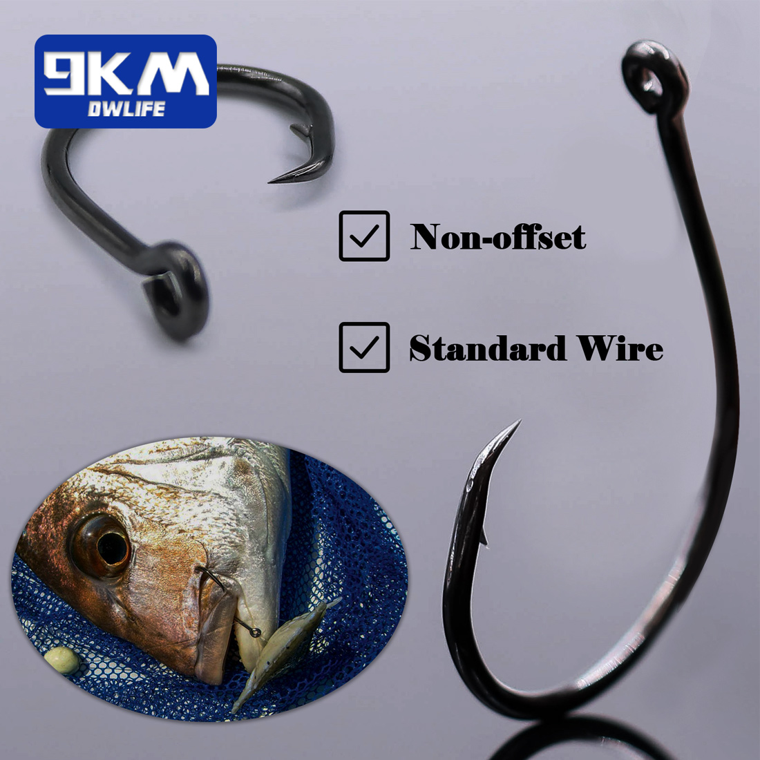 9KM 25-50 stuks Inline Wide Ga - Fishing Hook Offset recensie en prijs